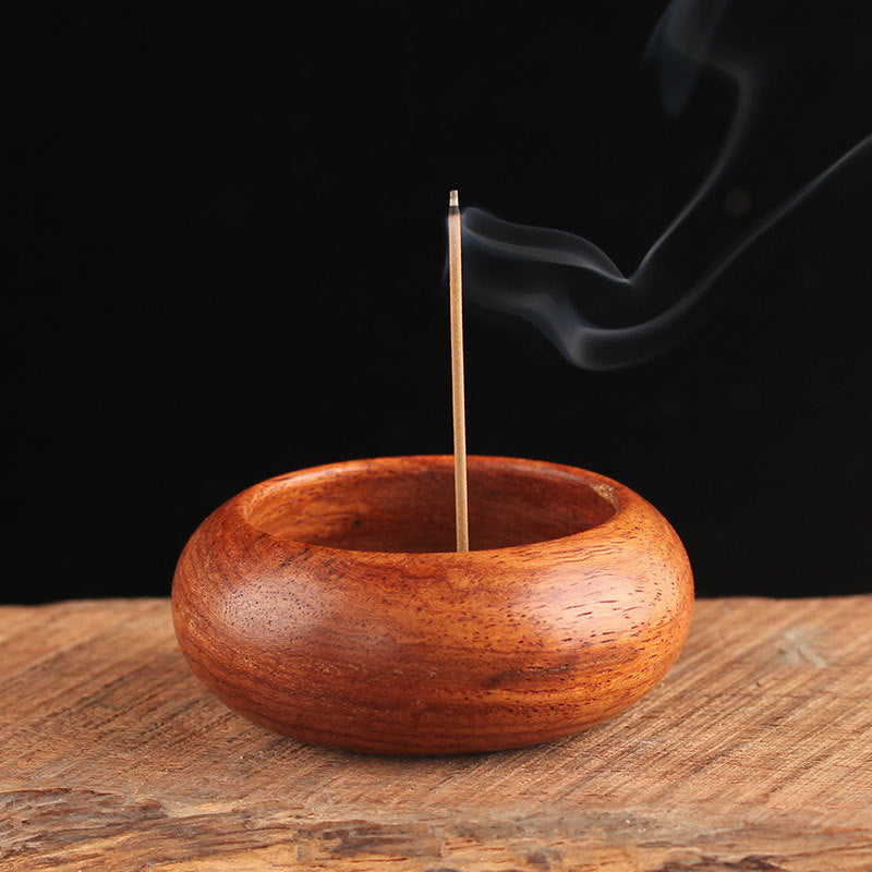 Rosewood Quality Incense Holder Incense Holder Agarwood 4-hole Bowl Incense Burner